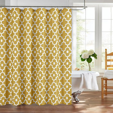 Fabric Modern Shower Curtain-Black and White Shower Curtains for Bathroom — custom printed polyester bath curtain