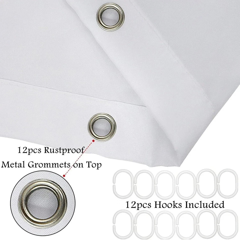 Custom Printed Bath Curtain — custom printed polyester bath curtain detail view