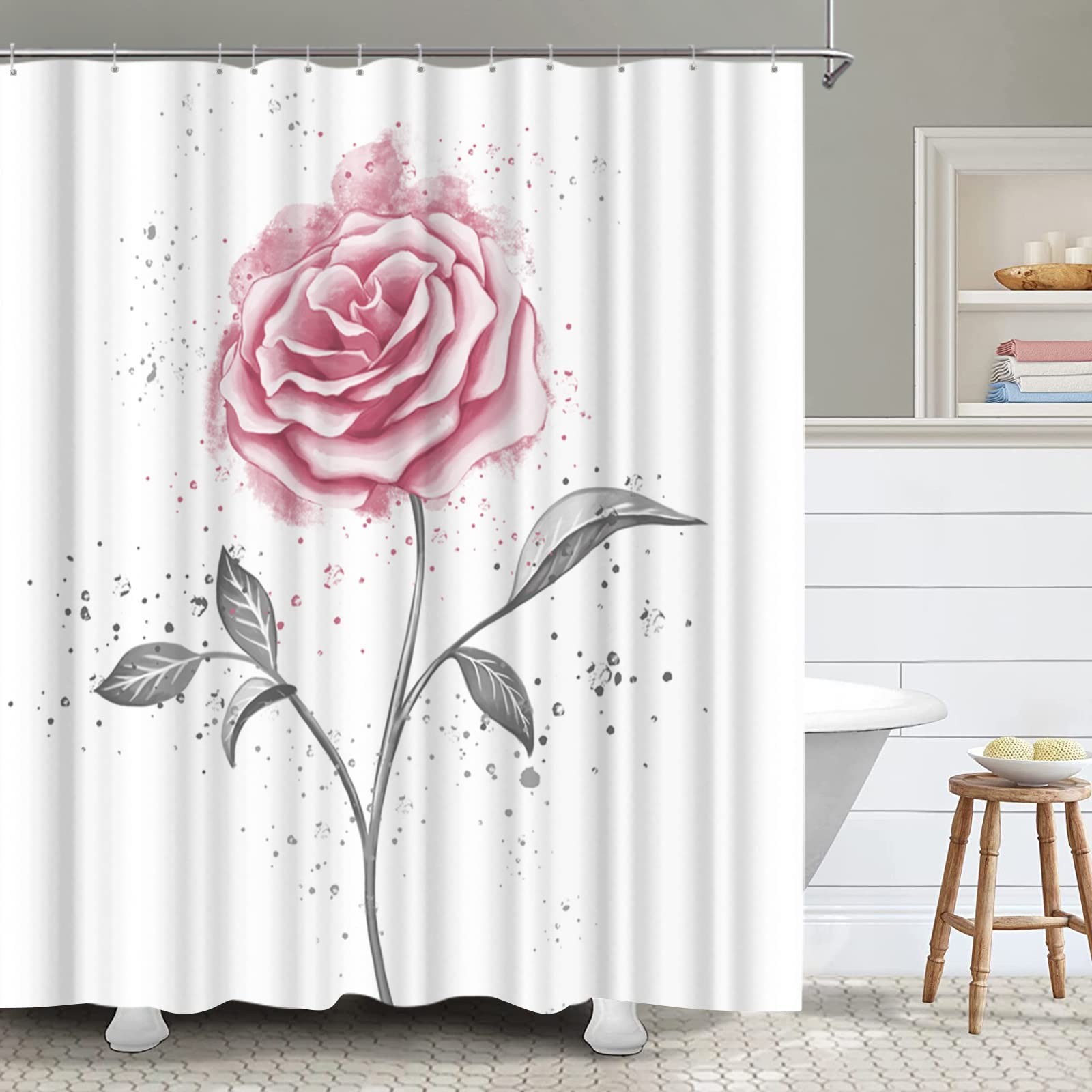Custom Printed Bath Curtain — custom printed polyester bath curtain