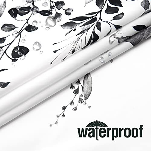 Custom Printed Bath Curtain — custom printed polyester bath curtain detail view