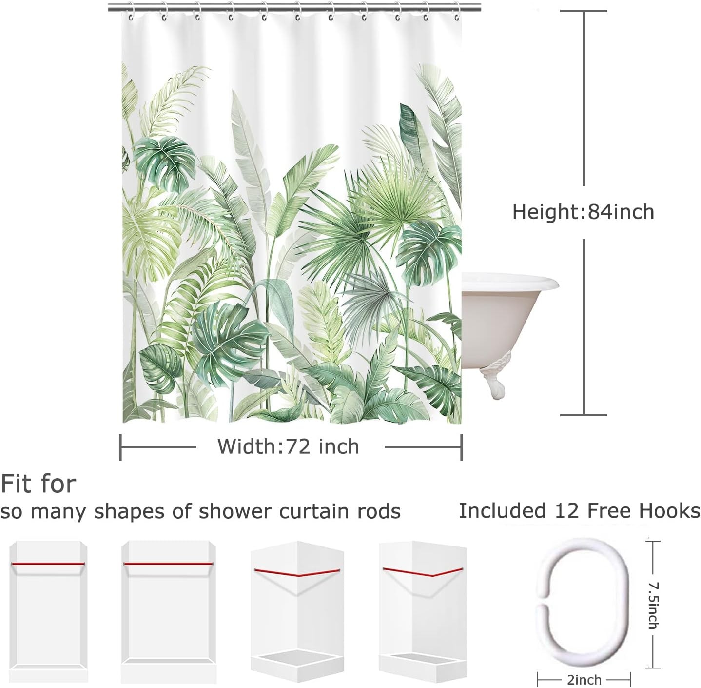 Custom Printed Bath Curtain — custom printed polyester bath curtain detail view
