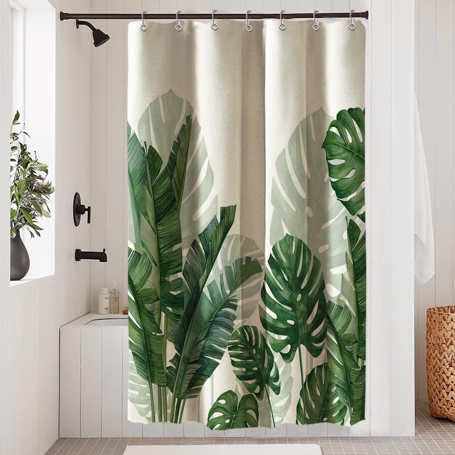 Custom Printed Bath Curtain — custom printed polyester bath curtain
