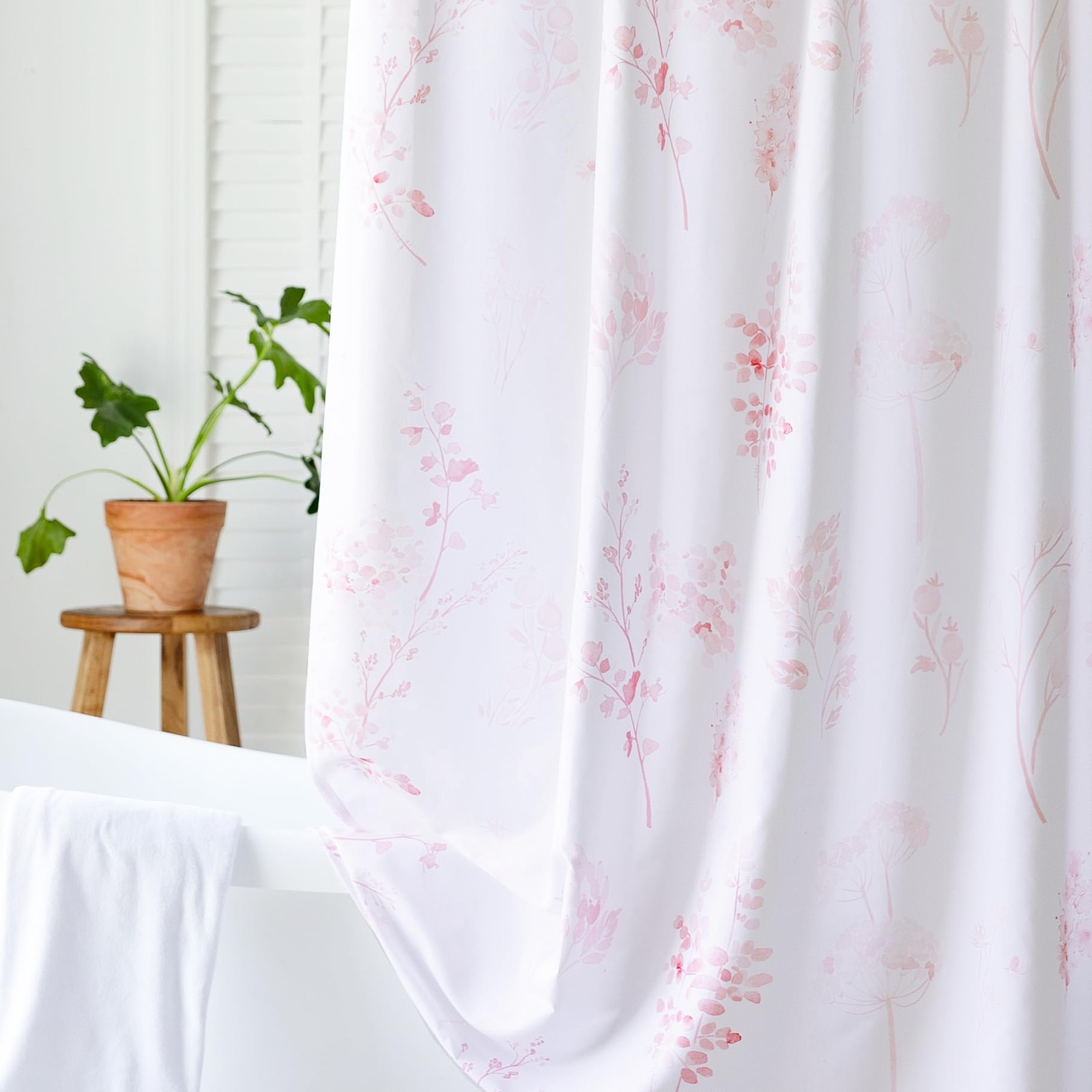 Custom Printed Bath Curtain — custom printed polyester bath curtain detail view