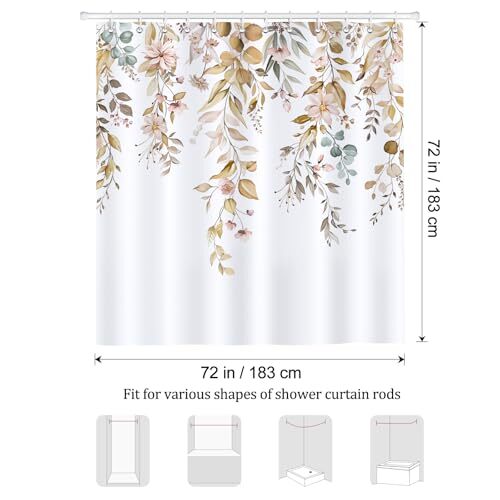 Custom Printed Bath Curtain — custom printed polyester bath curtain detail view