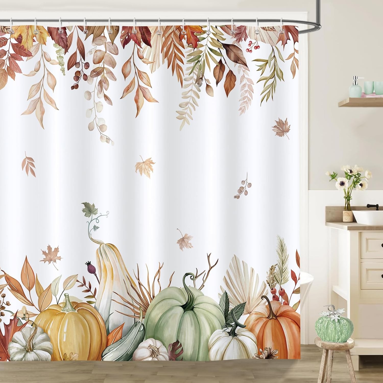 Custom Printed Bath Curtain — custom printed polyester bath curtain