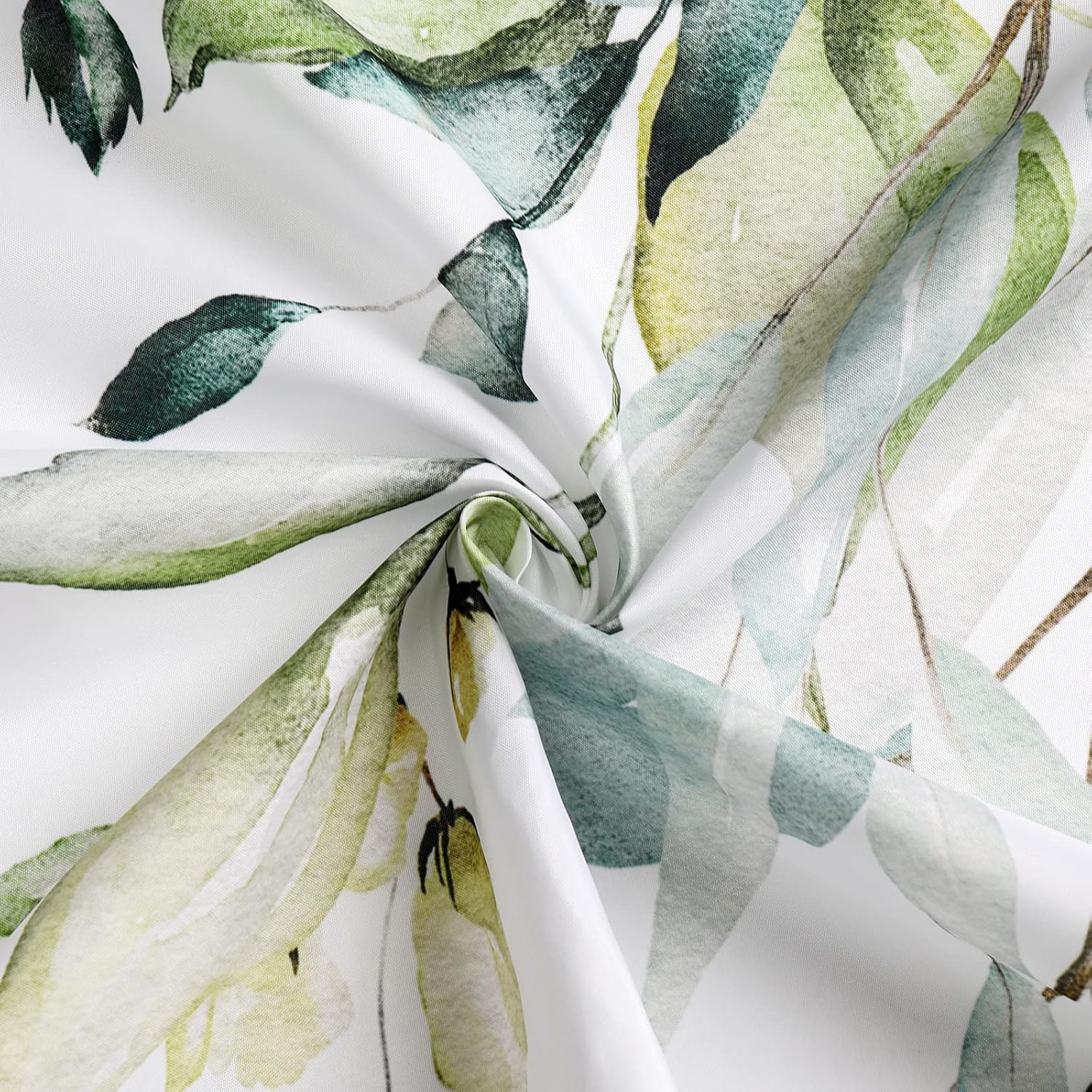 Custom Printed Bath Curtain — custom printed polyester bath curtain detail view