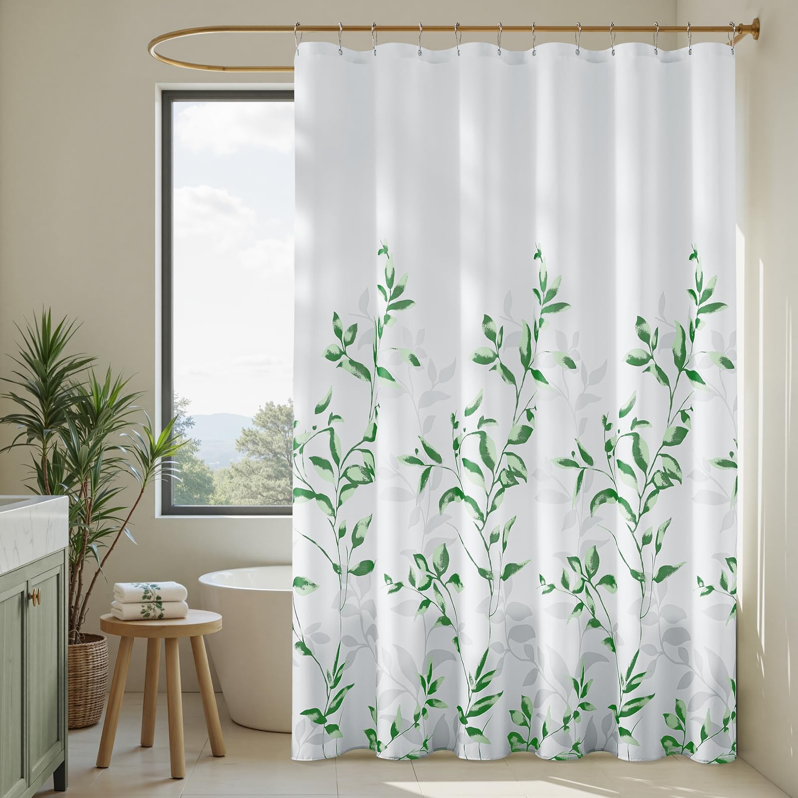 Custom Printed Bath Curtain — custom printed polyester bath curtain