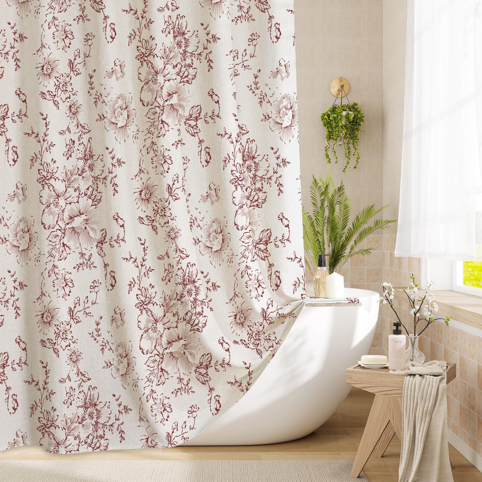 Custom Printed Bath Curtain — custom printed polyester bath curtain detail view