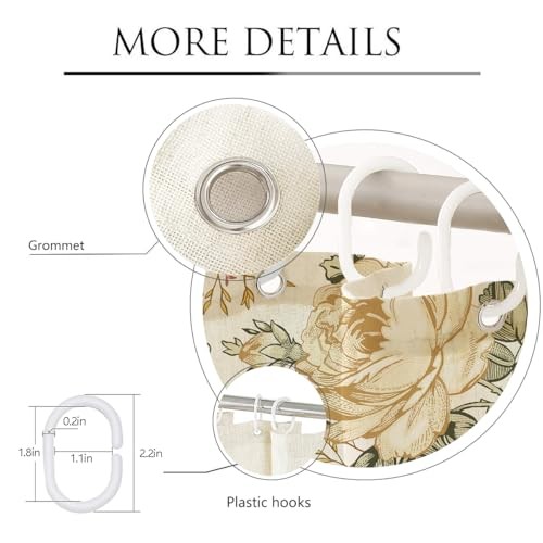 Custom Printed Bath Curtain — custom printed polyester bath curtain detail view