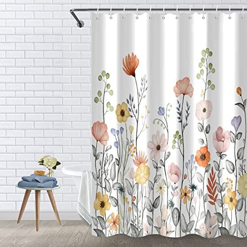 Custom Printed Bath Curtain — custom printed polyester bath curtain