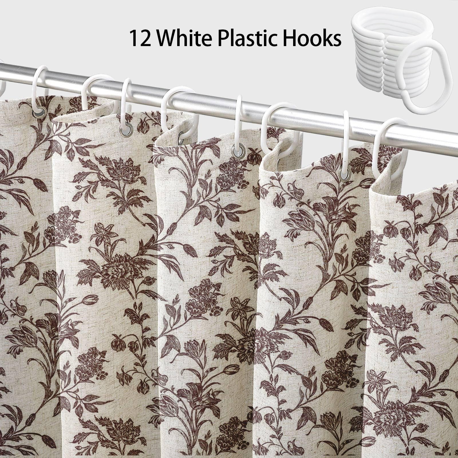 Custom Printed Bath Curtain — custom printed polyester bath curtain detail view