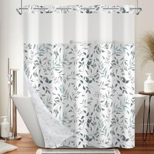Custom Printed Bath Curtain — custom printed polyester bath curtain detail view