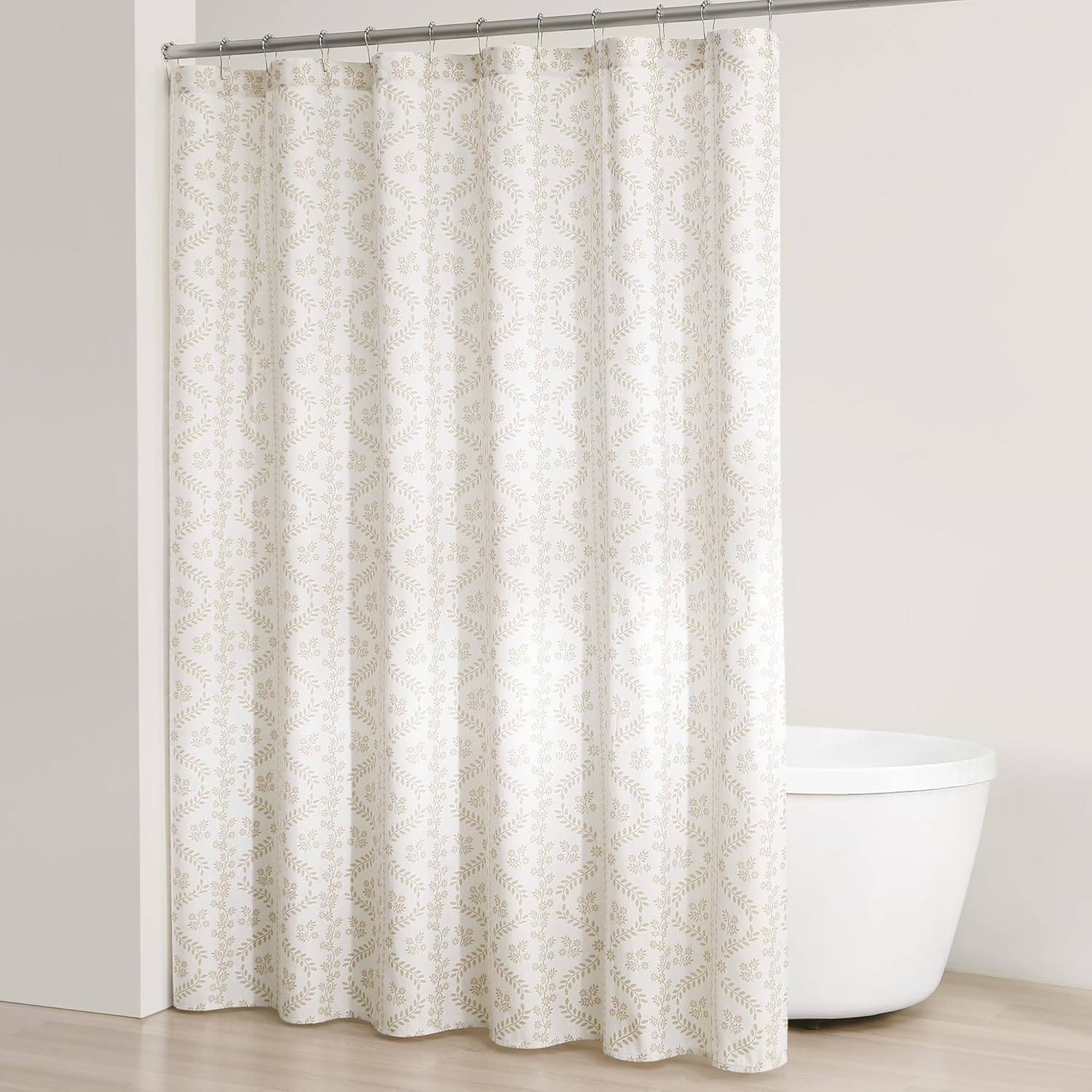 Custom Printed Bath Curtain — custom printed polyester bath curtain detail view