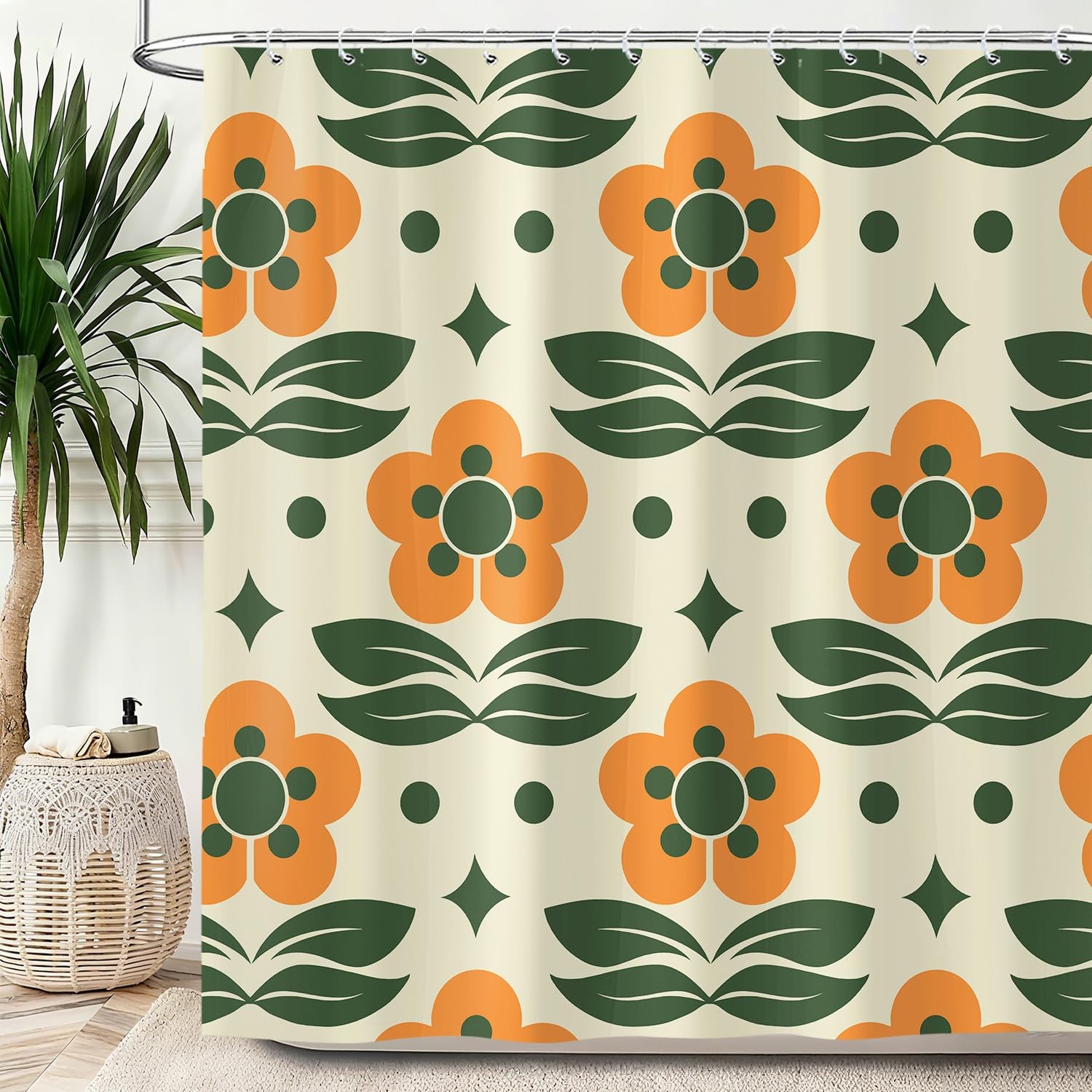 Custom Printed Bath Curtain — custom printed polyester bath curtain