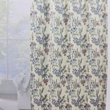 Rachel Ashwell Cloth Shower Curtain Green Pink Yellow Floral — custom printed polyester bath curtain