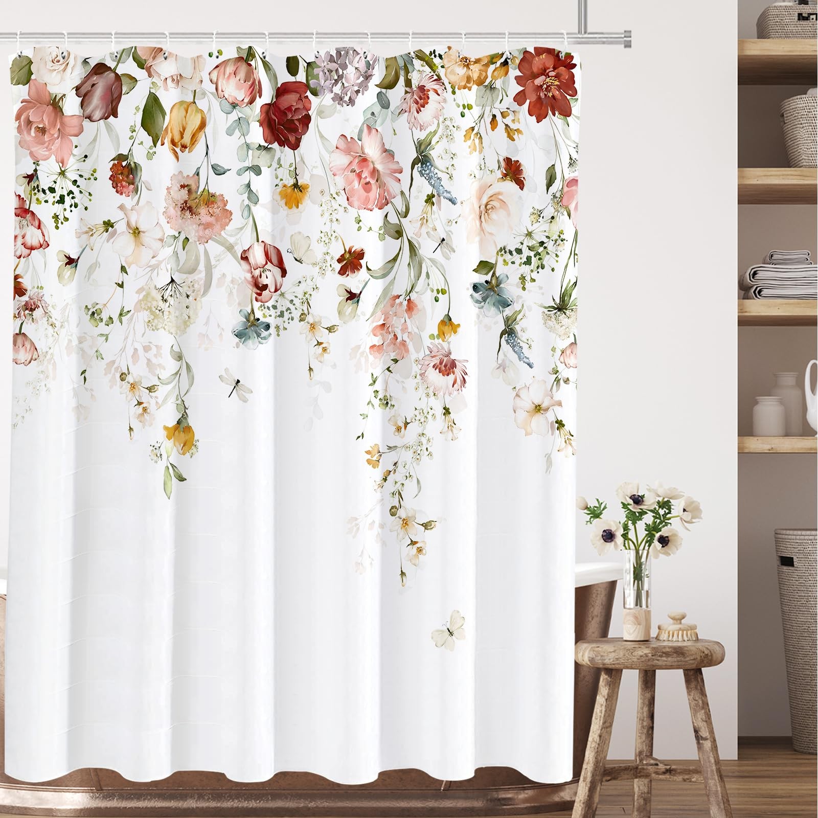 Custom Printed Bath Curtain — custom printed polyester bath curtain detail view