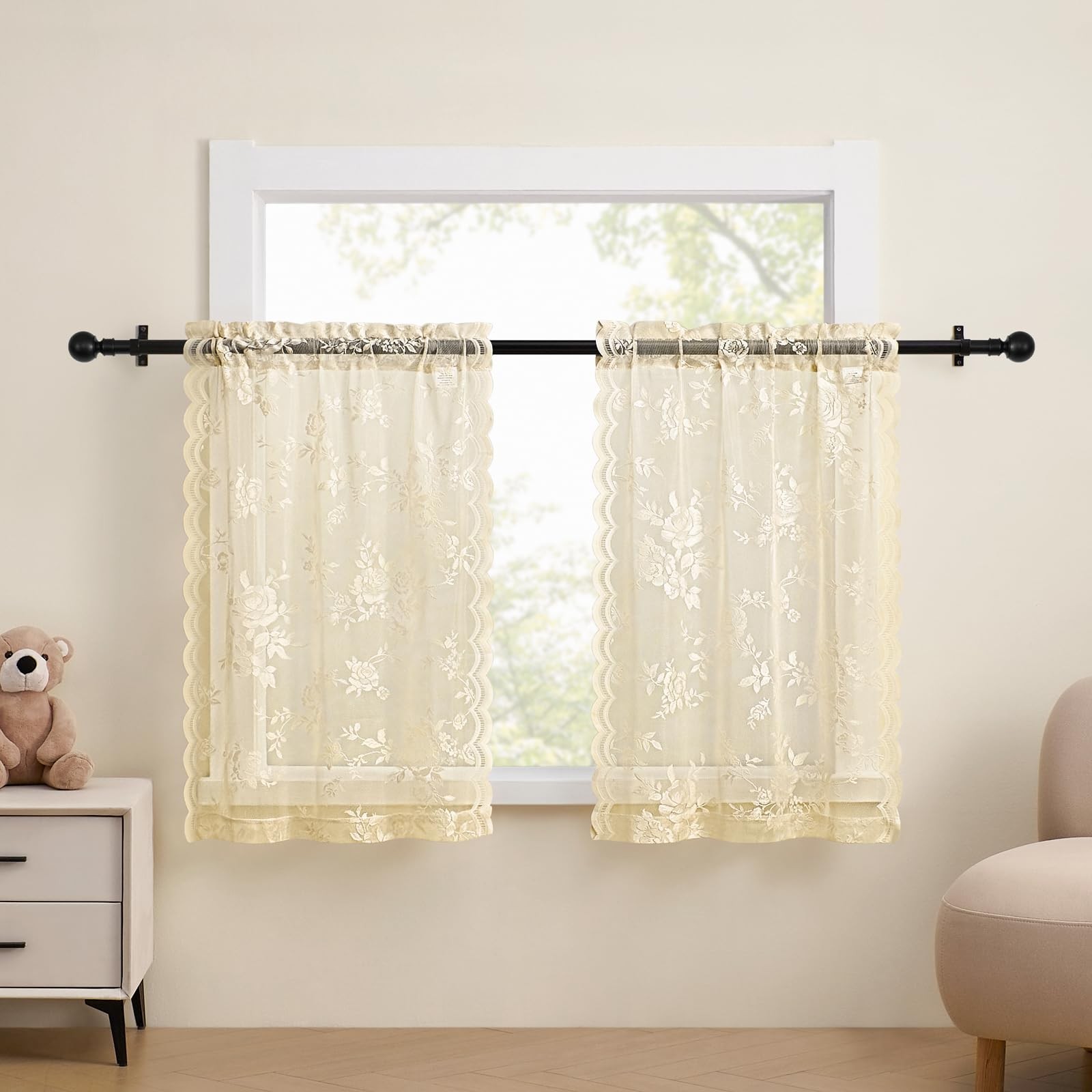 Custom Printed Bath Curtain — custom printed polyester bath curtain detail view