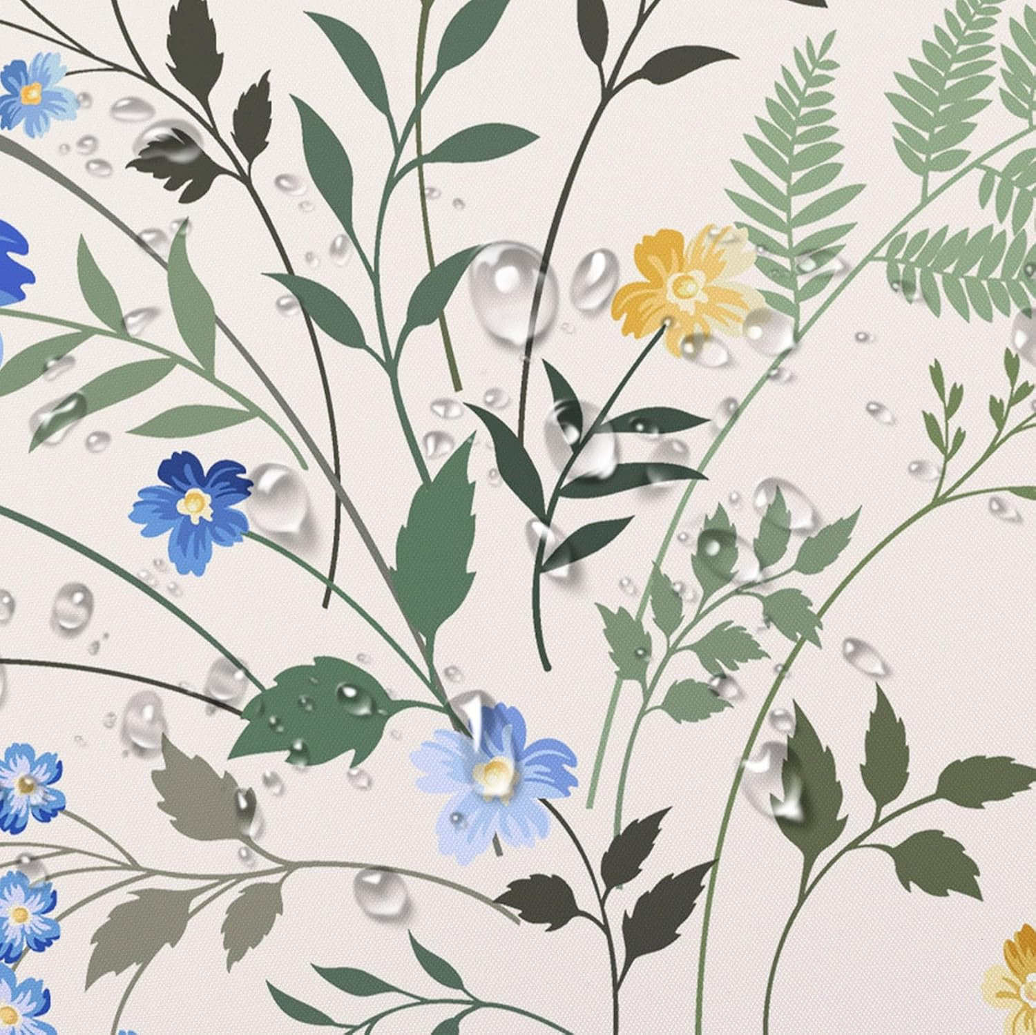 Custom Printed Bath Curtain — custom printed polyester bath curtain detail view