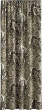 Crate & and Barrel ADELA NEUTRAL Curtain Panels x 2- 54" W x 84"L NWOT — custom printed polyester bath curtain