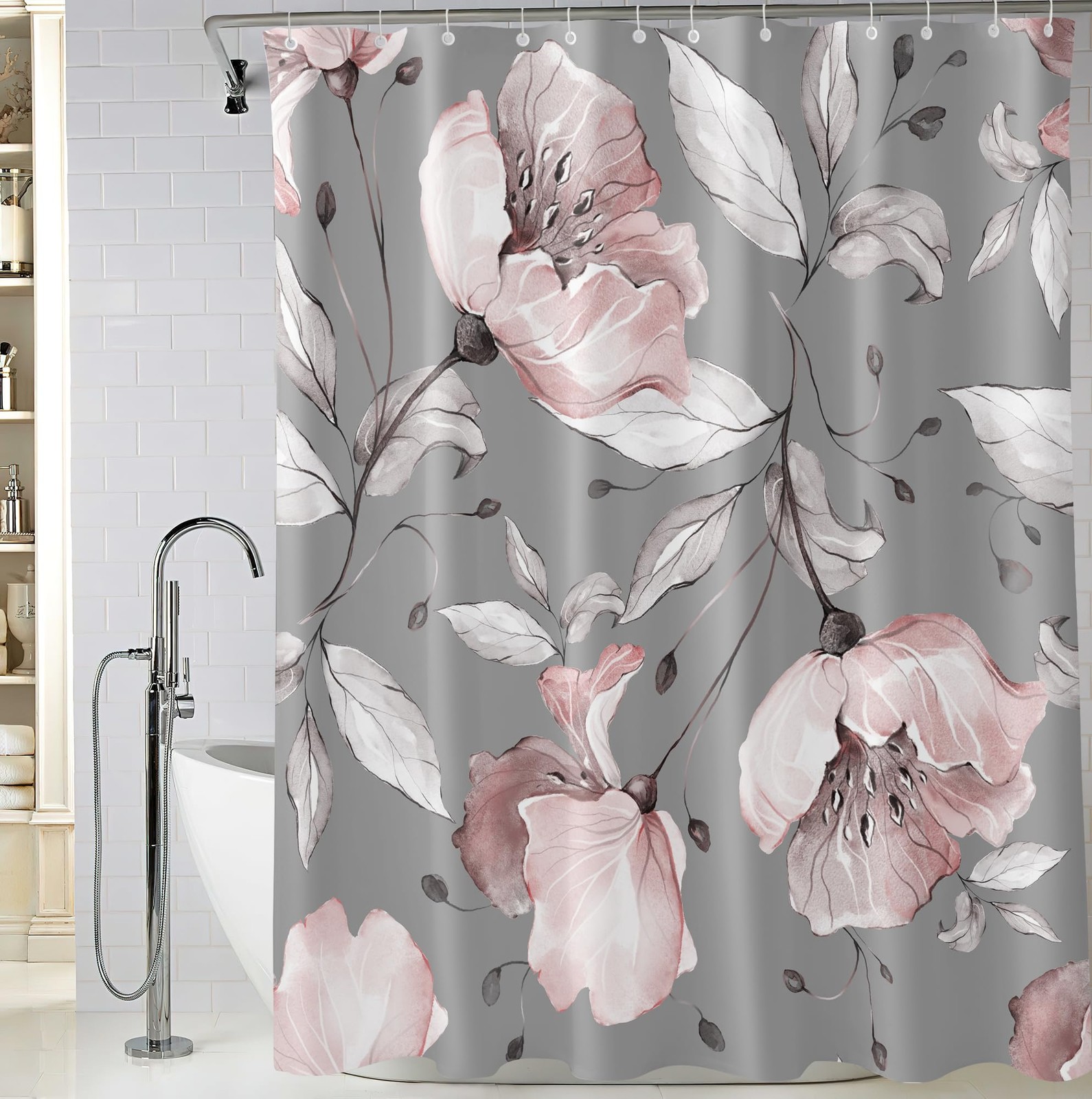 Custom Printed Bath Curtain — custom printed polyester bath curtain