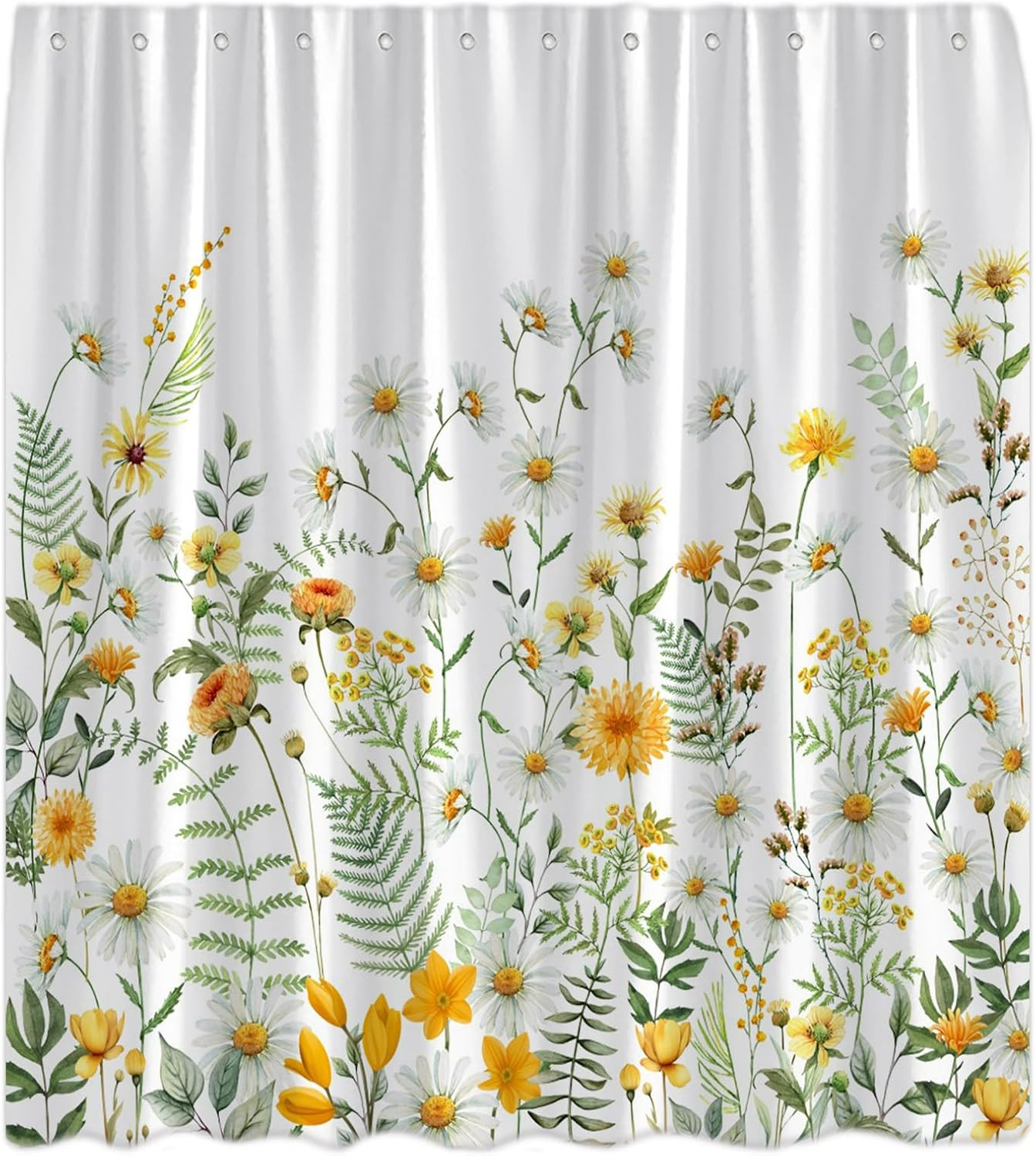 Custom Printed Bath Curtain — custom printed polyester bath curtain detail view