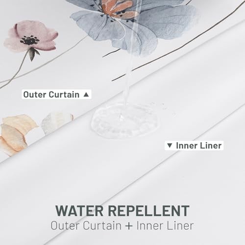 Custom Printed Bath Curtain — custom printed polyester bath curtain detail view