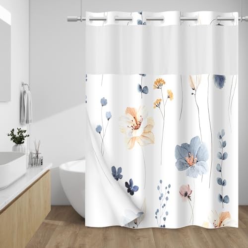 Custom Printed Bath Curtain — custom printed polyester bath curtain detail view