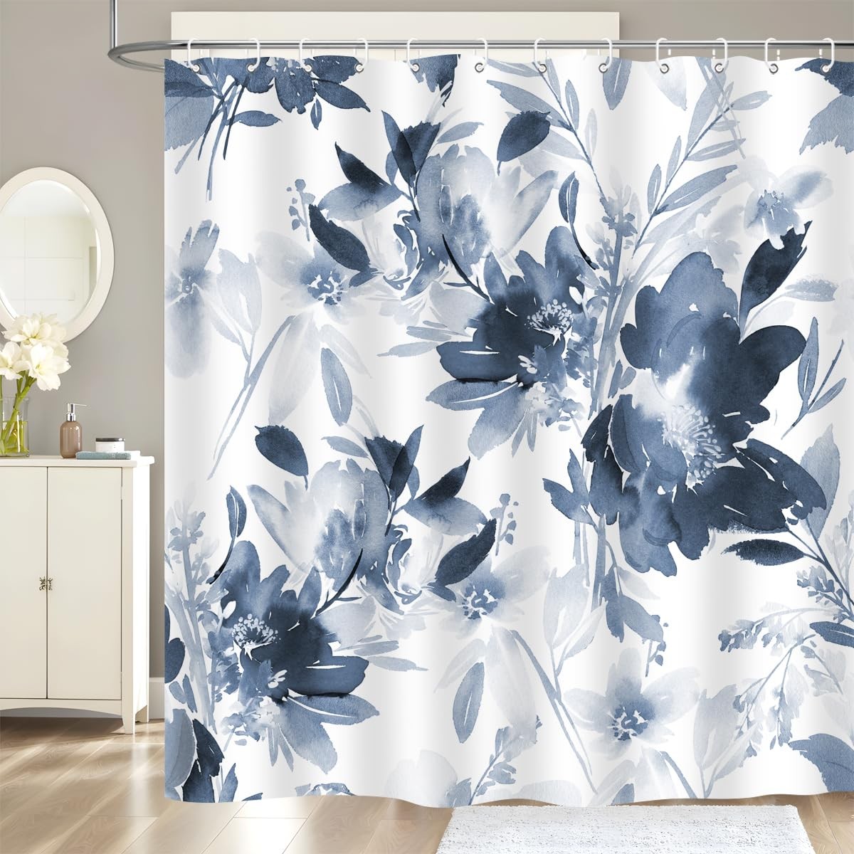 Custom Printed Bath Curtain — custom printed polyester bath curtain