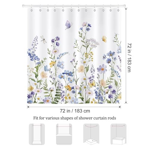 Custom Printed Bath Curtain — custom printed polyester bath curtain detail view