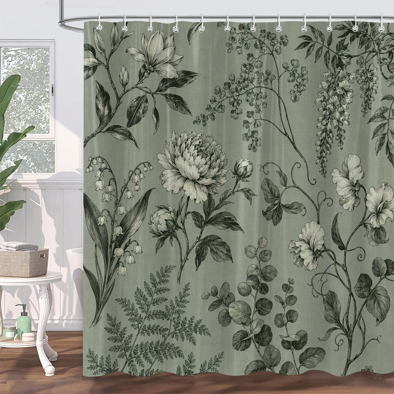 Custom Printed Bath Curtain — custom printed polyester bath curtain