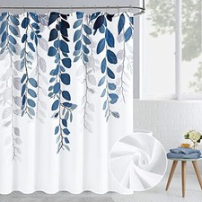 Blue Eucalyptus Shower Curtains for 72"W x 72"L (Pack of 1) Eucalyptus Blue — custom printed polyester bath curtain