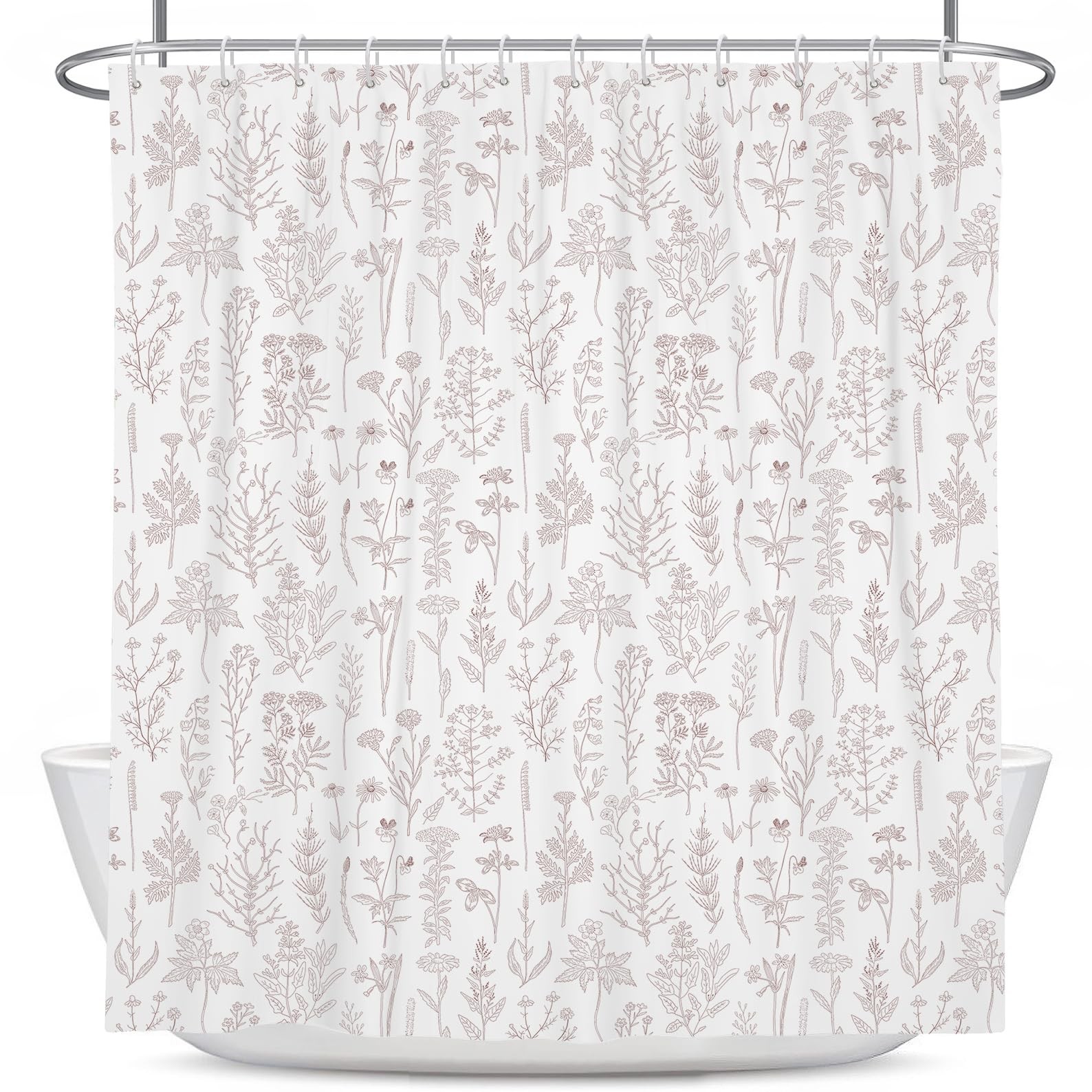 Custom Printed Bath Curtain — custom printed polyester bath curtain detail view