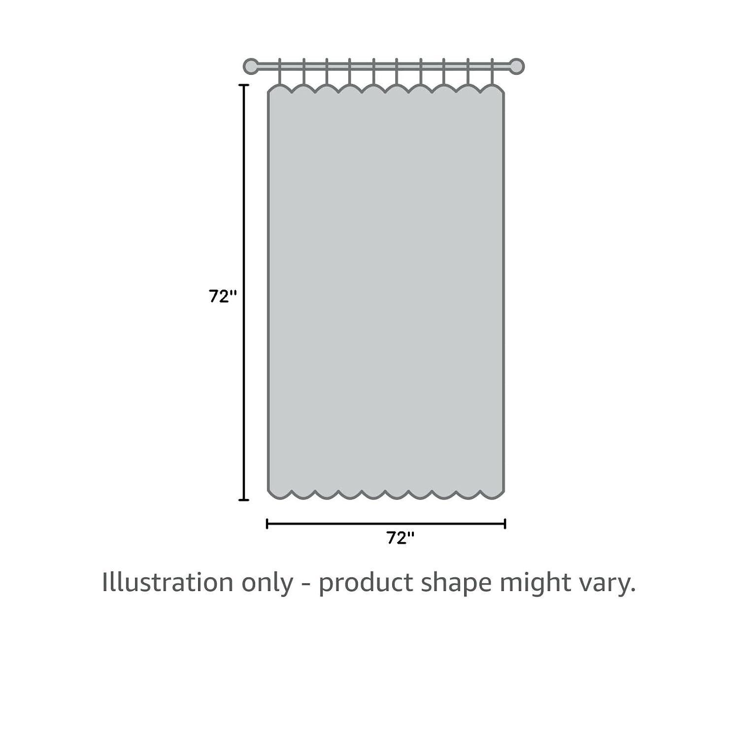 Custom Printed Bath Curtain — custom printed polyester bath curtain detail view