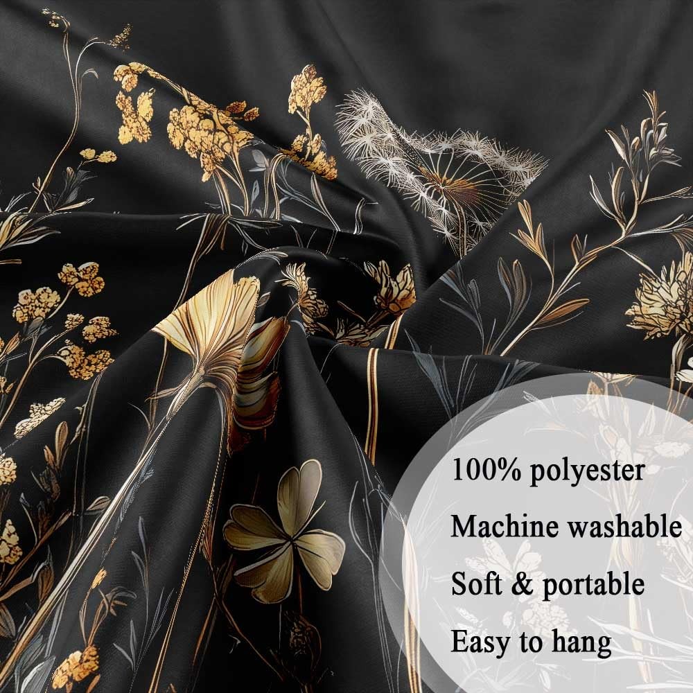 Custom Printed Bath Curtain — custom printed polyester bath curtain detail view