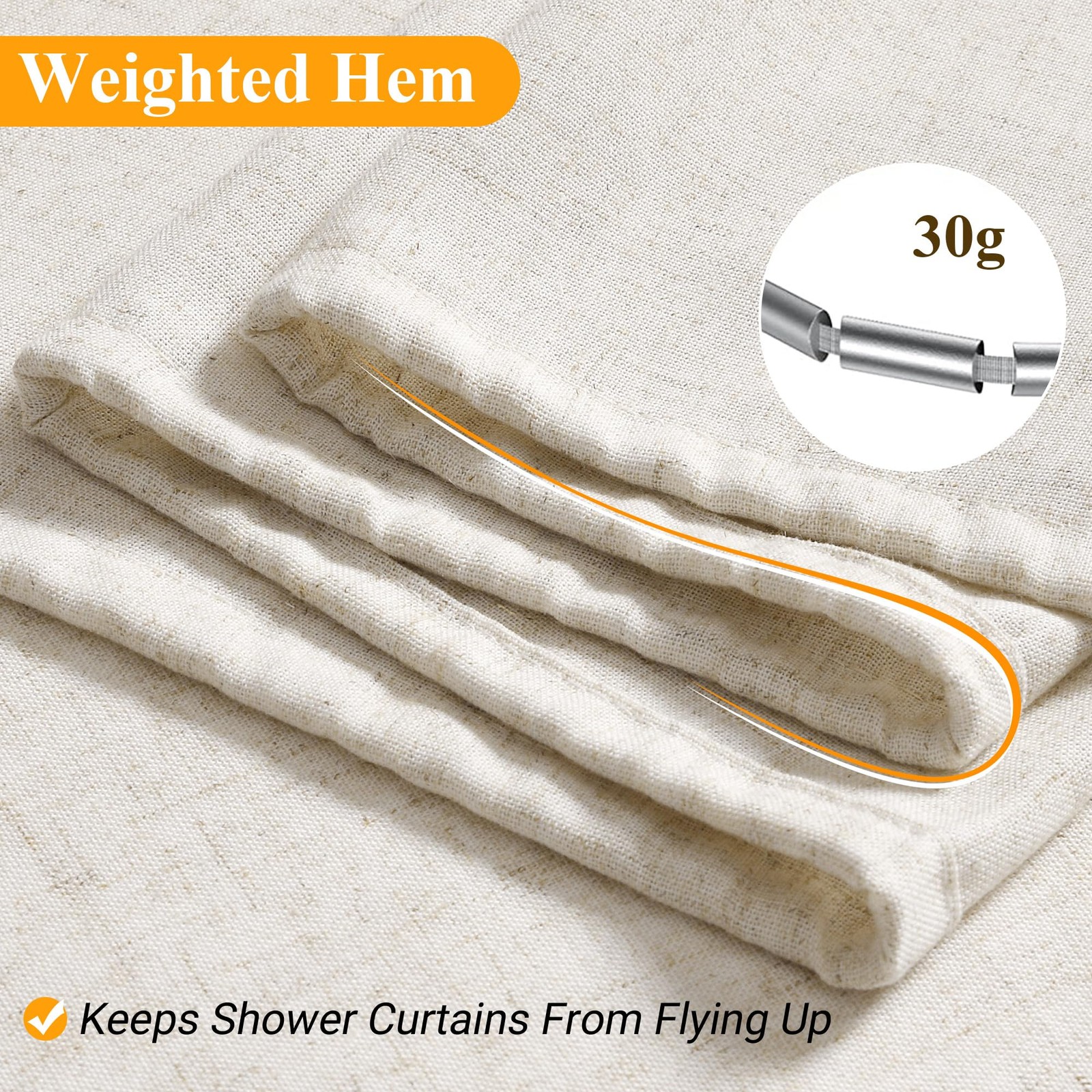 Custom Printed Bath Curtain — custom printed polyester bath curtain detail view