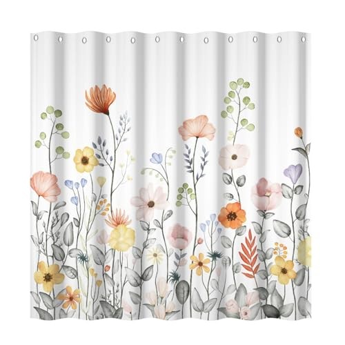 Custom Printed Bath Curtain — custom printed polyester bath curtain detail view