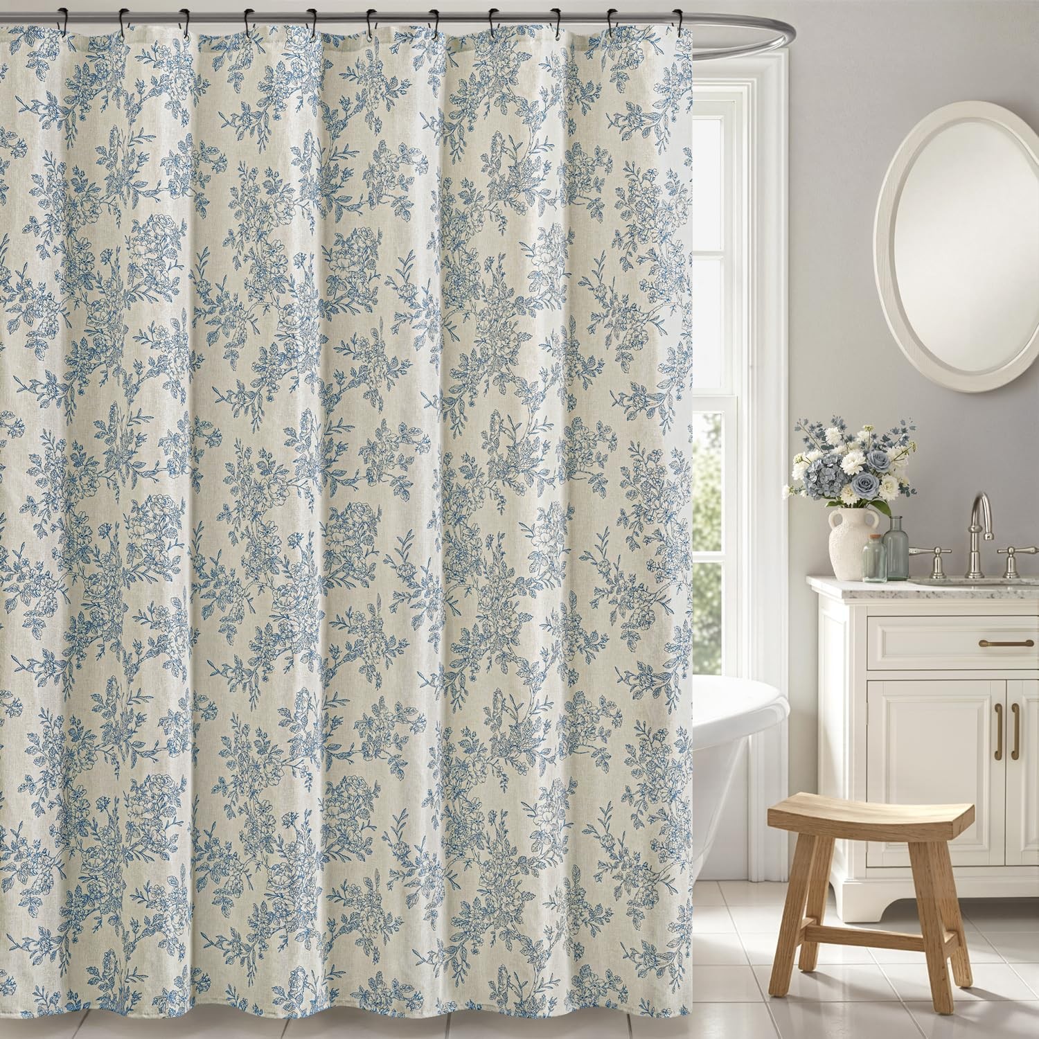 Custom Printed Bath Curtain — custom printed polyester bath curtain