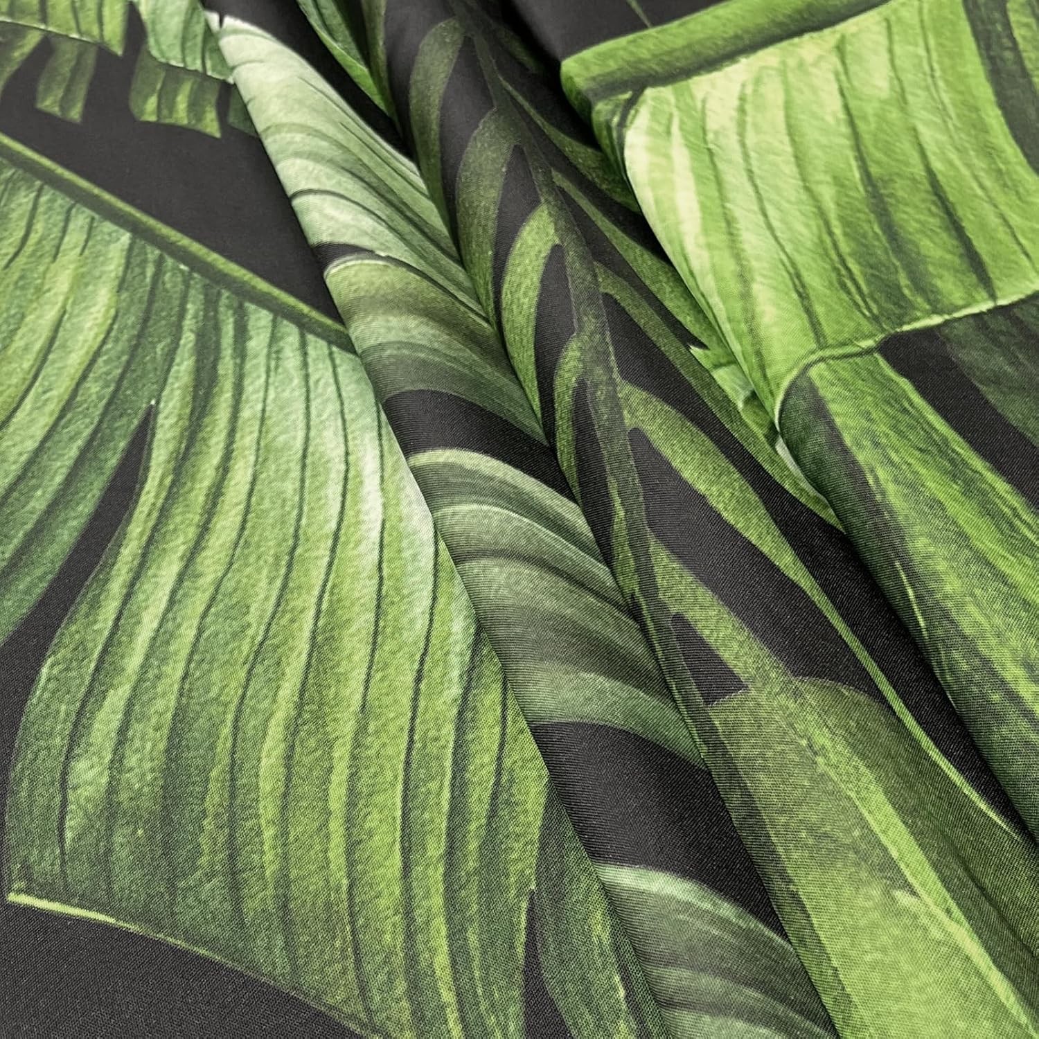 Custom Printed Bath Curtain — custom printed polyester bath curtain detail view