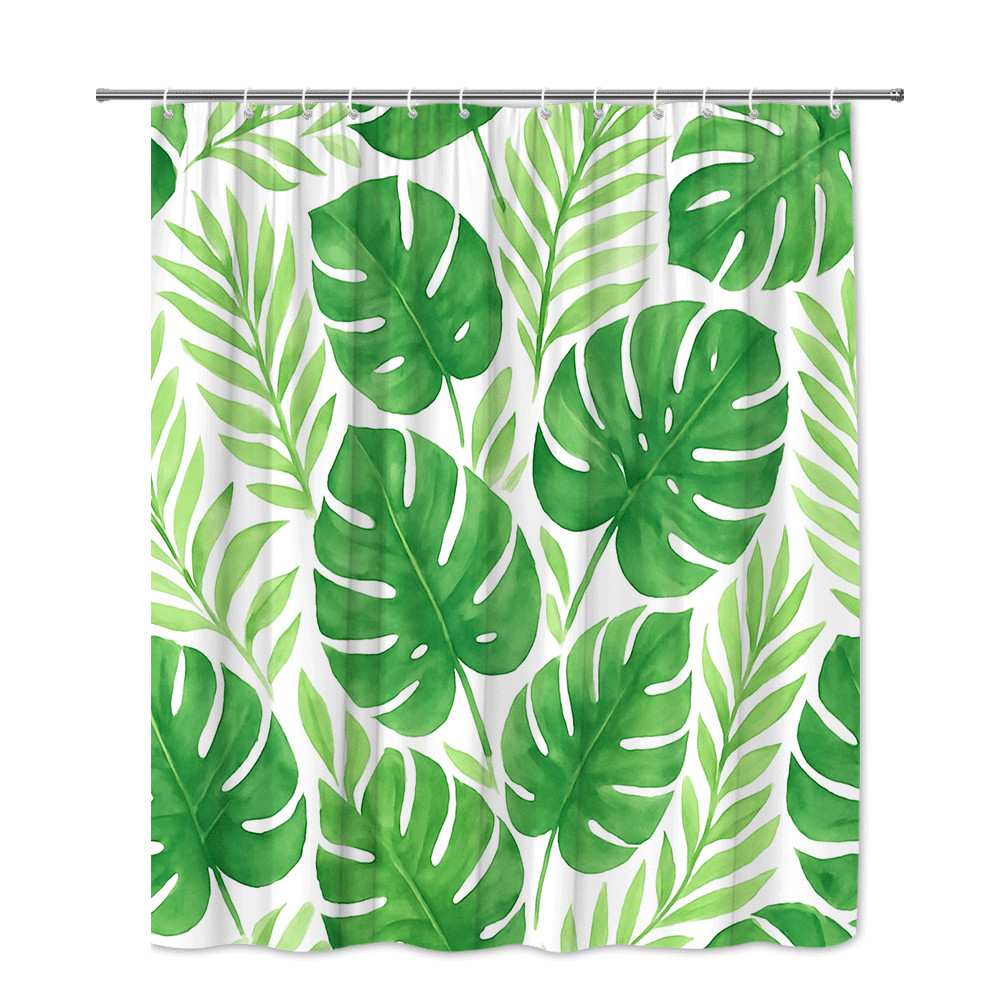 Custom Printed Bath Curtain — custom printed polyester bath curtain detail view