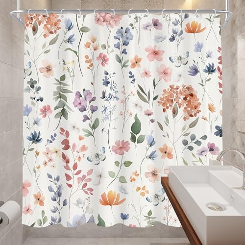 Custom Printed Bath Curtain — custom printed polyester bath curtain detail view