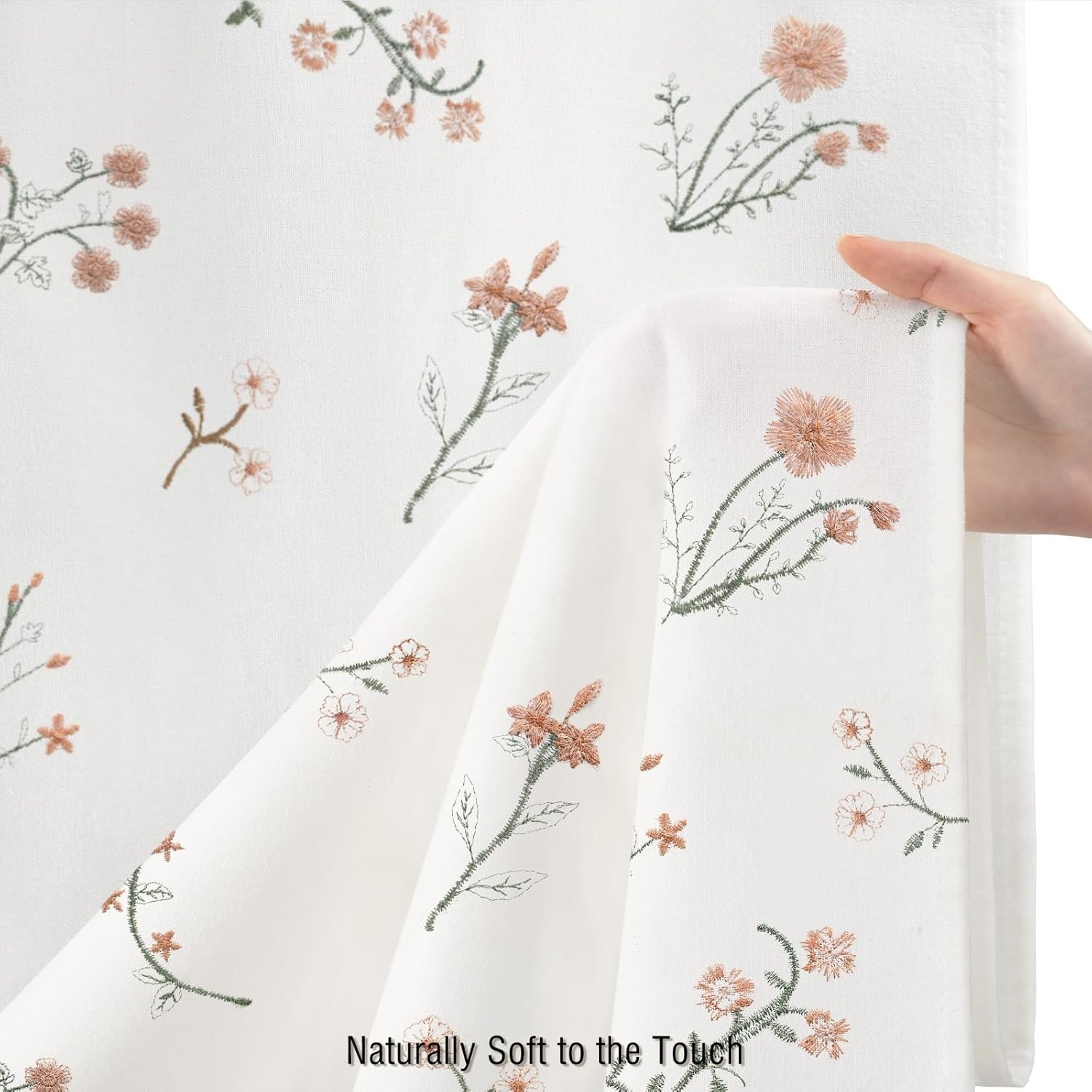 Custom Printed Bath Curtain — custom printed polyester bath curtain detail view