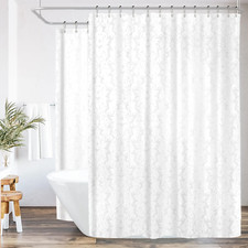 Clawfoot Tub Vintage Damask Shower Curtain Liner 180 X 70 Inch All around Bathtu — custom printed polyester bath curtain