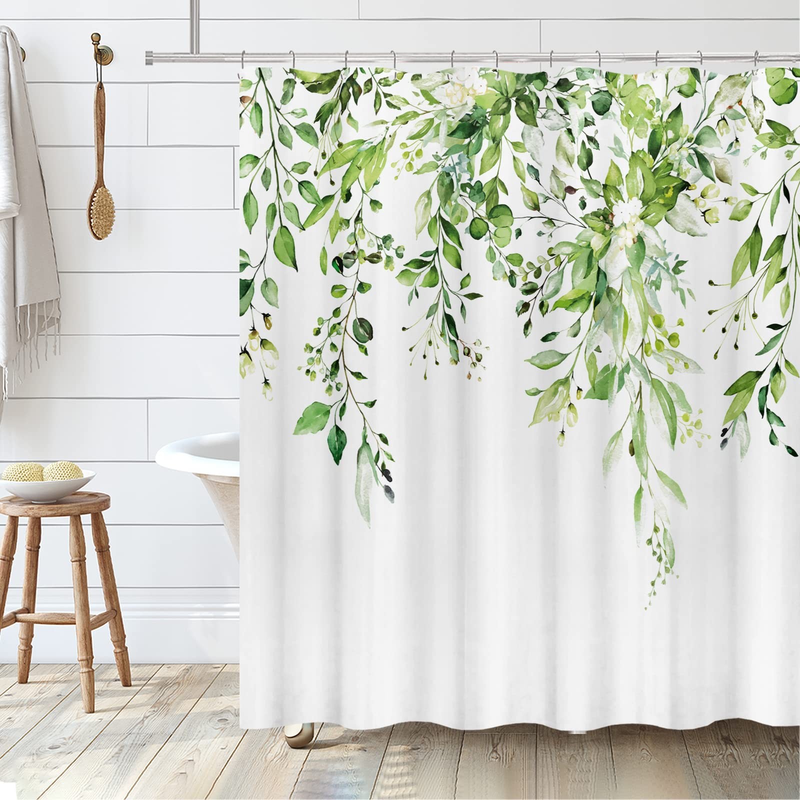 Custom Printed Bath Curtain — custom printed polyester bath curtain detail view