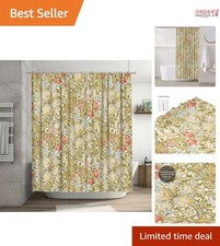 William Morris Floral Shower Curtain Set Waterproof Polyester 72x72 Bath Decor — custom printed polyester bath curtain