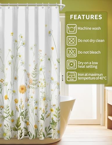 Custom Printed Bath Curtain — custom printed polyester bath curtain detail view