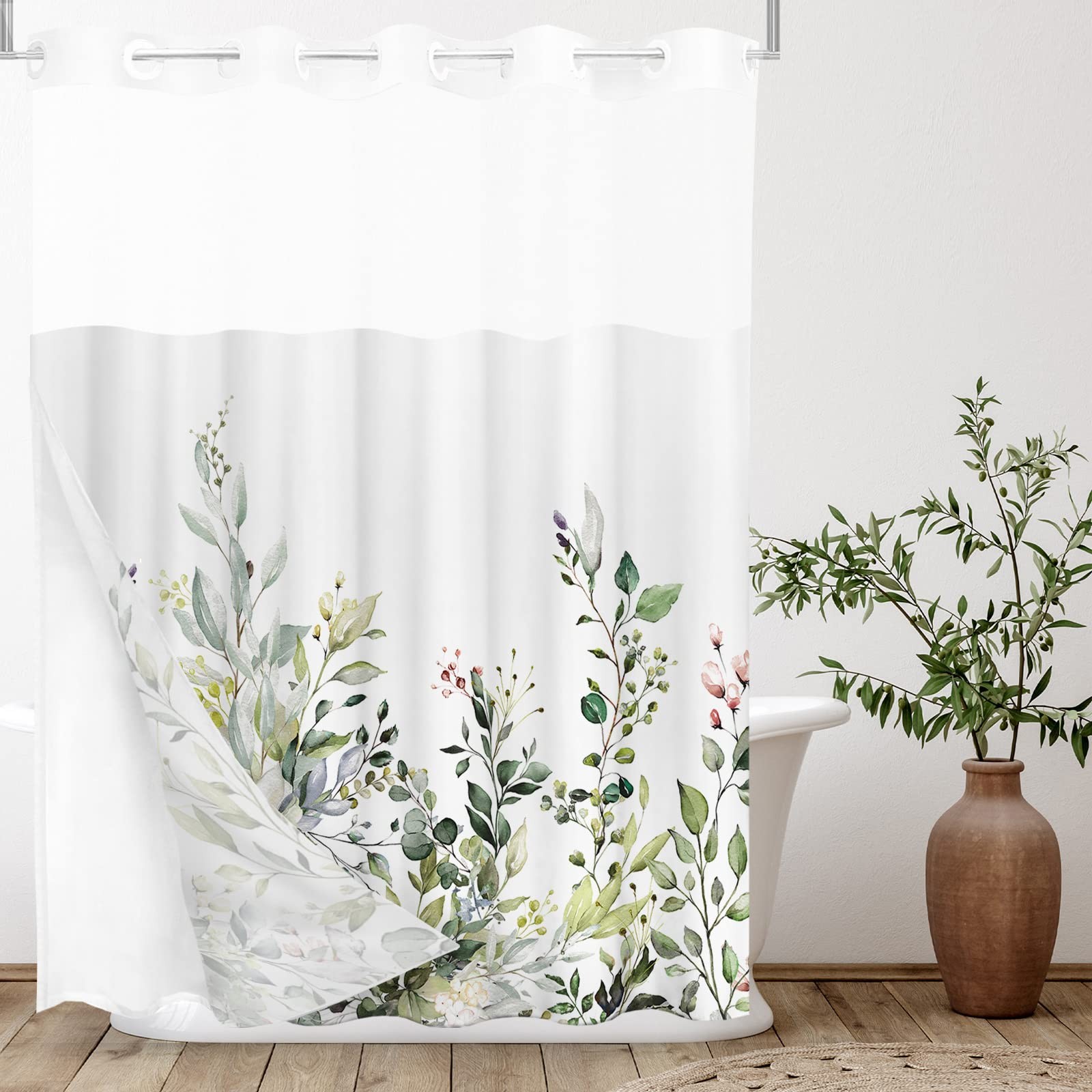 Custom Printed Bath Curtain — custom printed polyester bath curtain