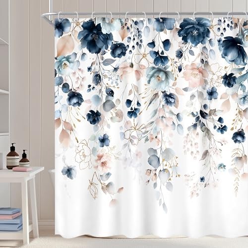 Custom Printed Bath Curtain — custom printed polyester bath curtain detail view