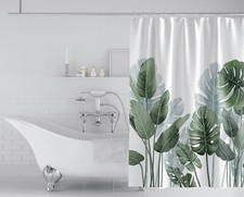 Bathroom Shower Curtain Set Stylish Printed Waterproof Bathroom Decor with Hooks — custom printed polyester bath curtain