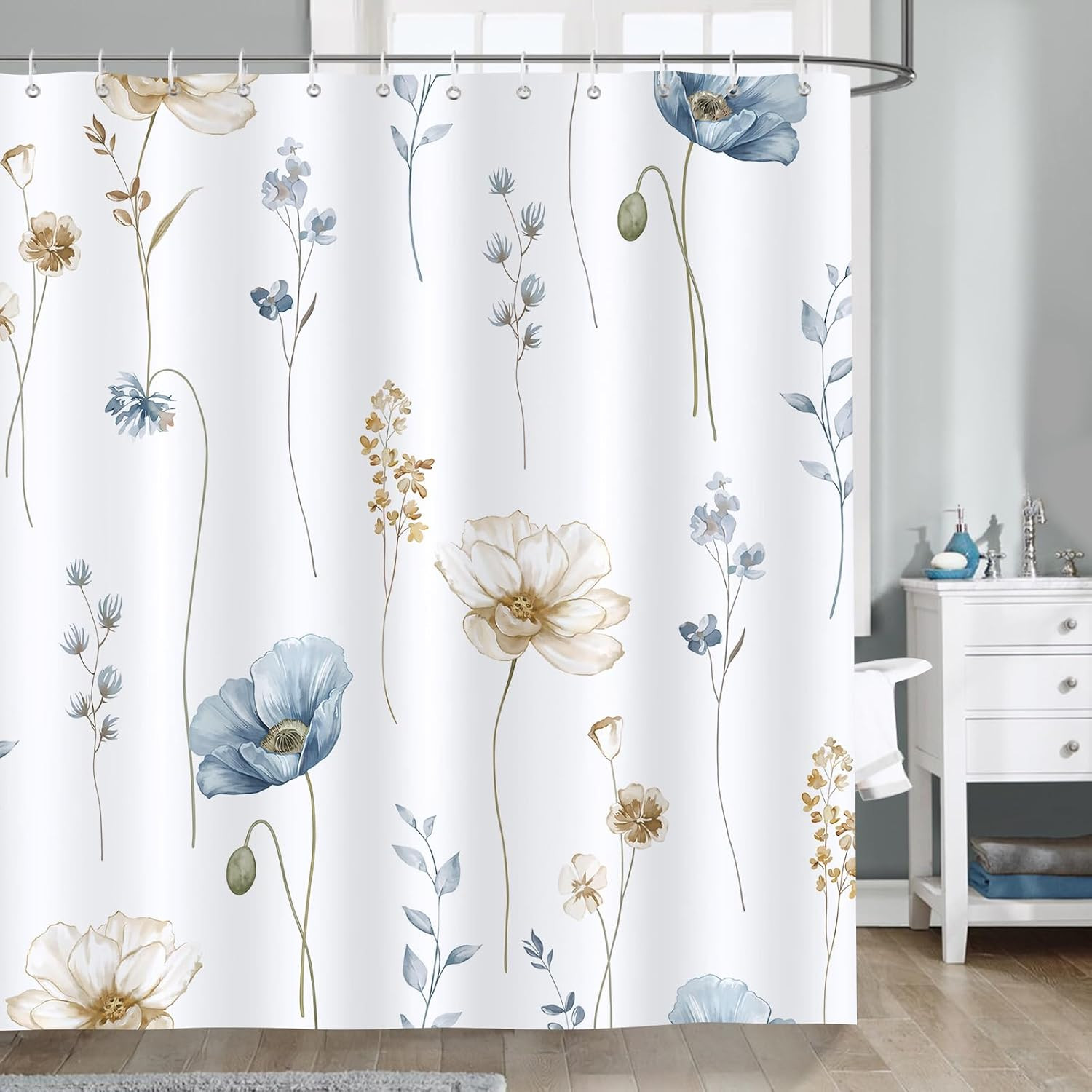 Custom Printed Bath Curtain — custom printed polyester bath curtain