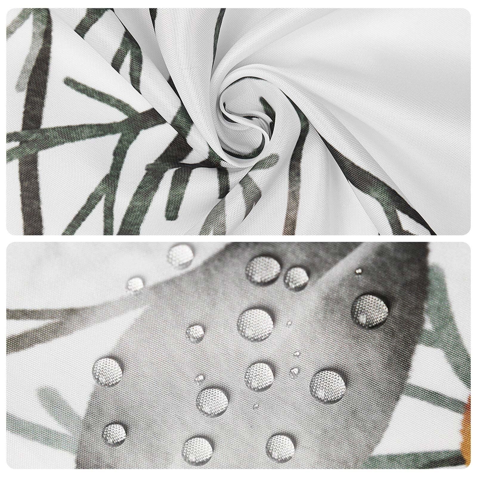 Custom Printed Bath Curtain — custom printed polyester bath curtain detail view